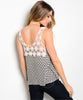 Stripped Tank with Crochet Detail