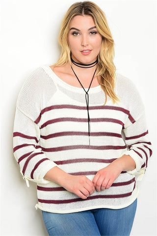 MEDIUM Burgundy Sweater