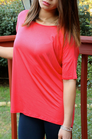 Paisley Off The Shoulder Top - Coral & Purple