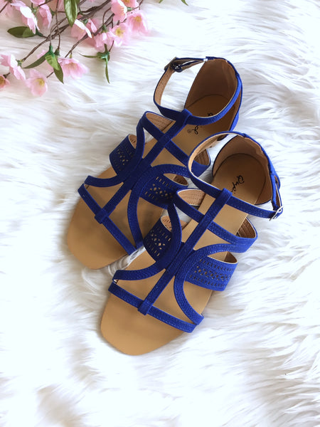 Cobalt Blue Sandals Zelle Boutique