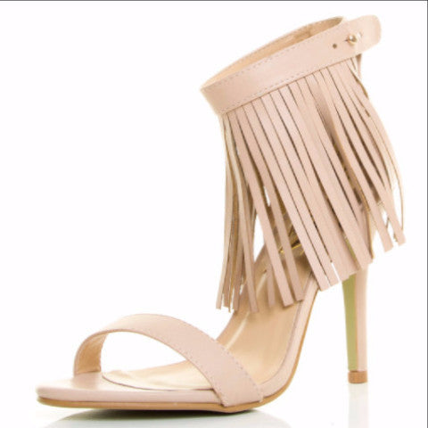 Fringe hot sale chunky heels