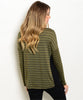 LARGE Olive Striped Top