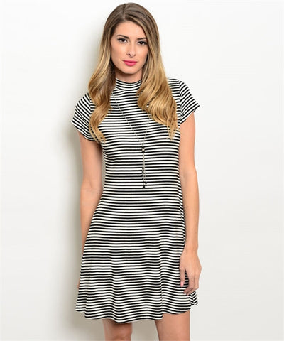 Navy Ivory Stripped Plus Top
