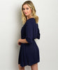 LARGE Navy button up Dress