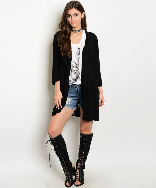 Black Chic Cardigan – Zelle Boutique Black Chic Cardigan – Zelle Boutique