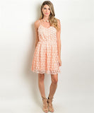 Peach Crochet Dress