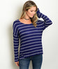 Navy Striped Top