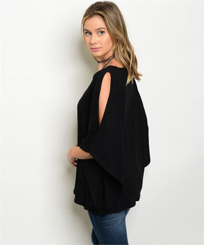 LARGE Black Cross Front Top