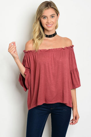 Peach Off The Shoulder Top