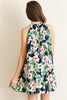 LARGE Entro Floral Print Dress - Navy