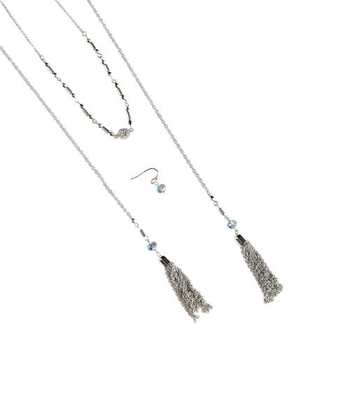 Silver Chain layered Necklace