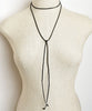 Black and Silver Double Drop String Chocker