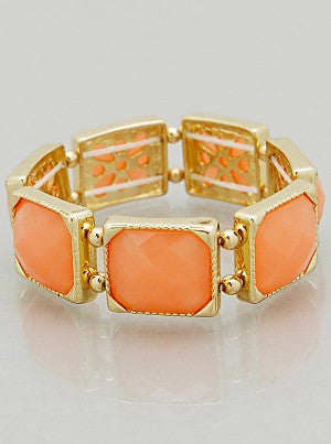 Ball Chain Tassel Bracelets - Hot Pink